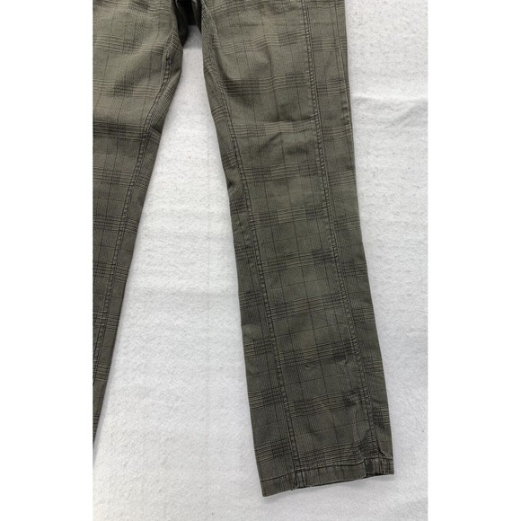 F.J.S.A.I Pants Men Size Size 34/32 Khaki Embellish Pockets Zippers Plaid Check - Picture 8 of 16